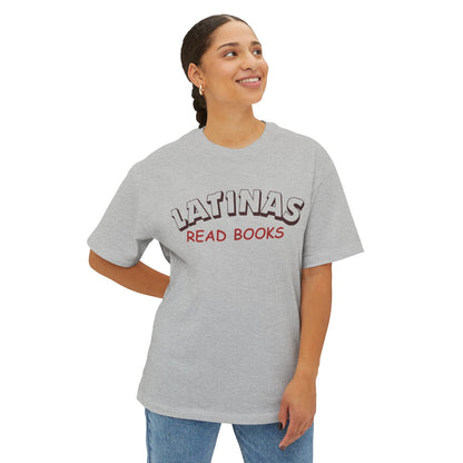 Latinas Read Books Unisex Oversized Boxy TShirt