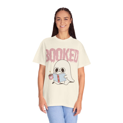 Booked Ghost with Coffee Unisex T-shirt