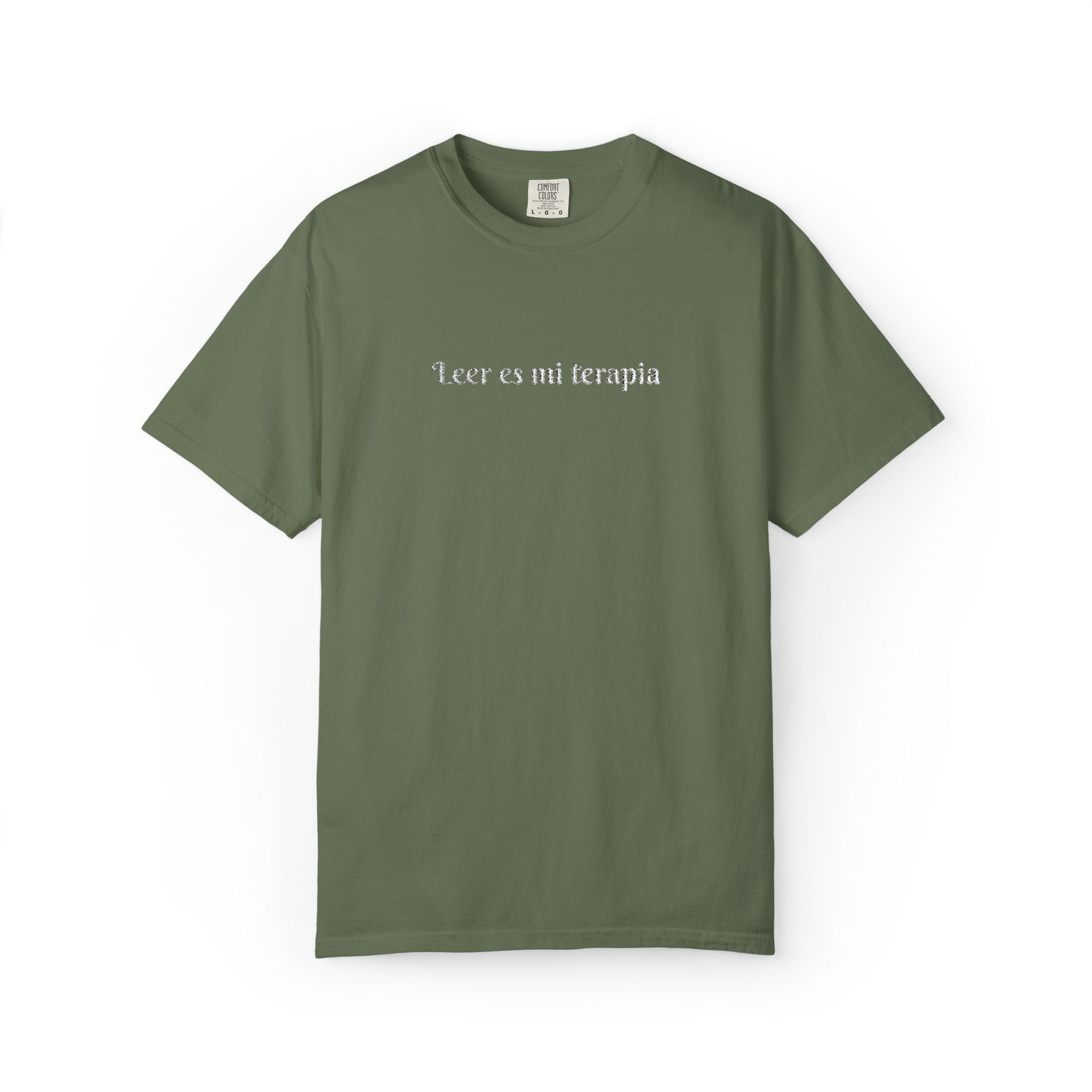Reading is my therapy Unisex T-shirt Embroidered