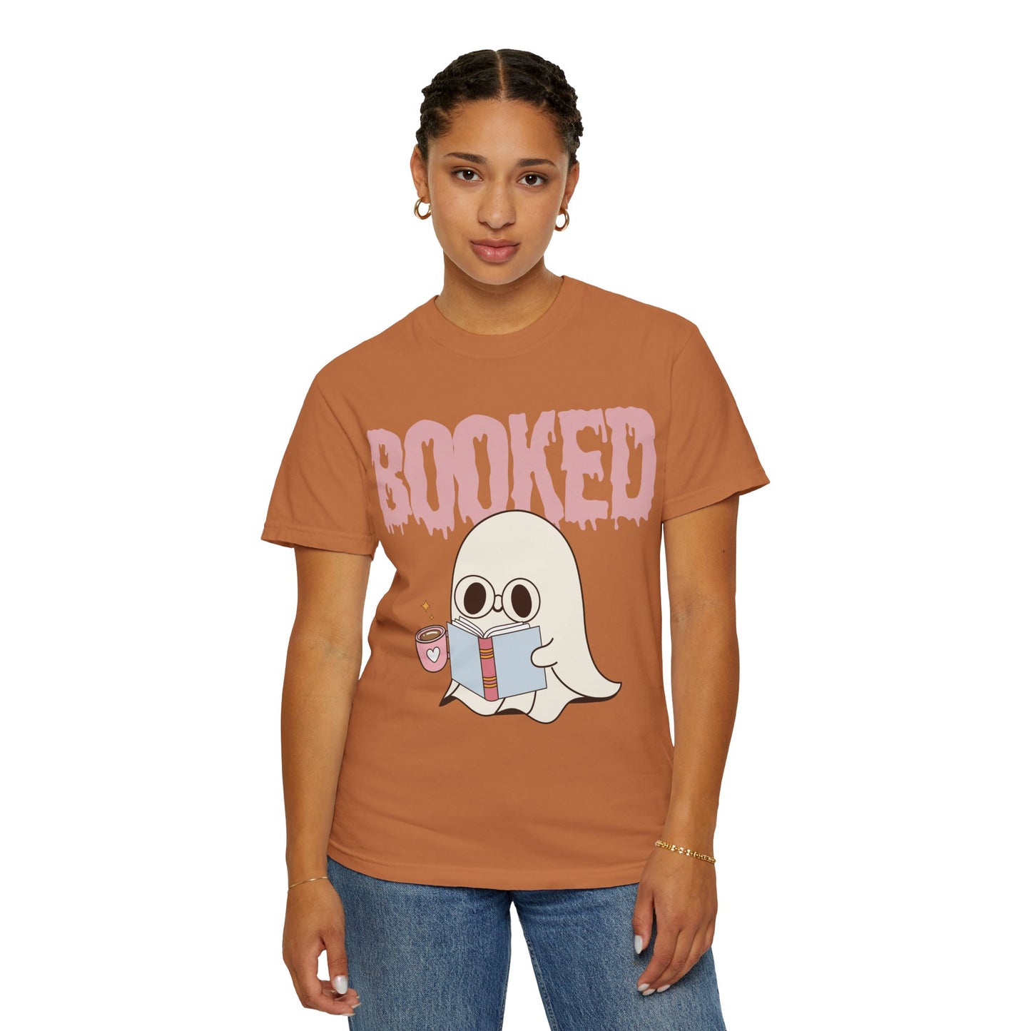 Booked Ghost with Coffee Unisex T-shirt