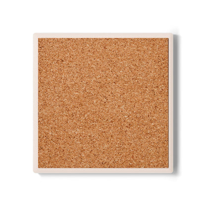"Cafecito y Chisme" Pink Ceramic Coaster