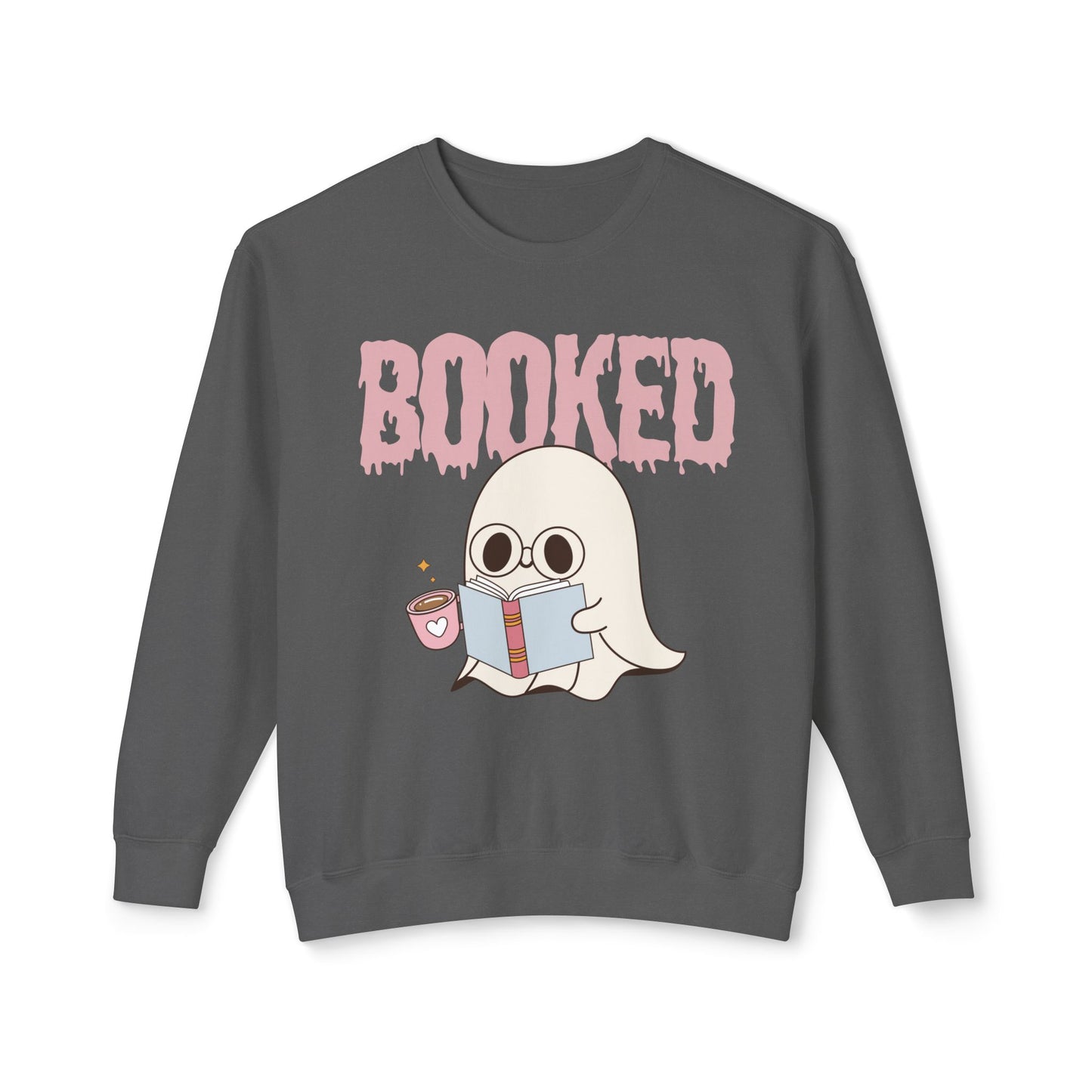 Ghost Reading Book Lightweight Sweatshirt