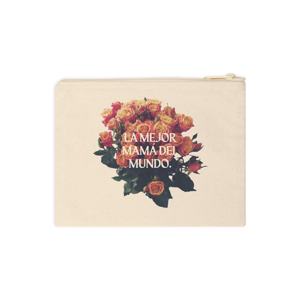 Zipper Pouch - La mejor mamá del mundo with roses