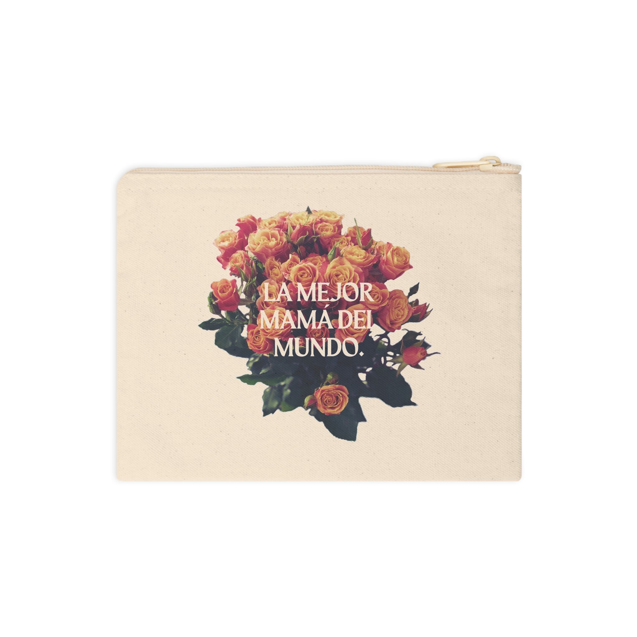 Zipper Pouch - La mejor mamá del mundo with roses