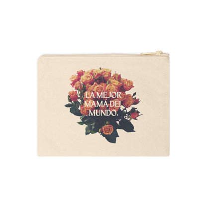 Zipper Pouch - La mejor mamá del mundo with roses