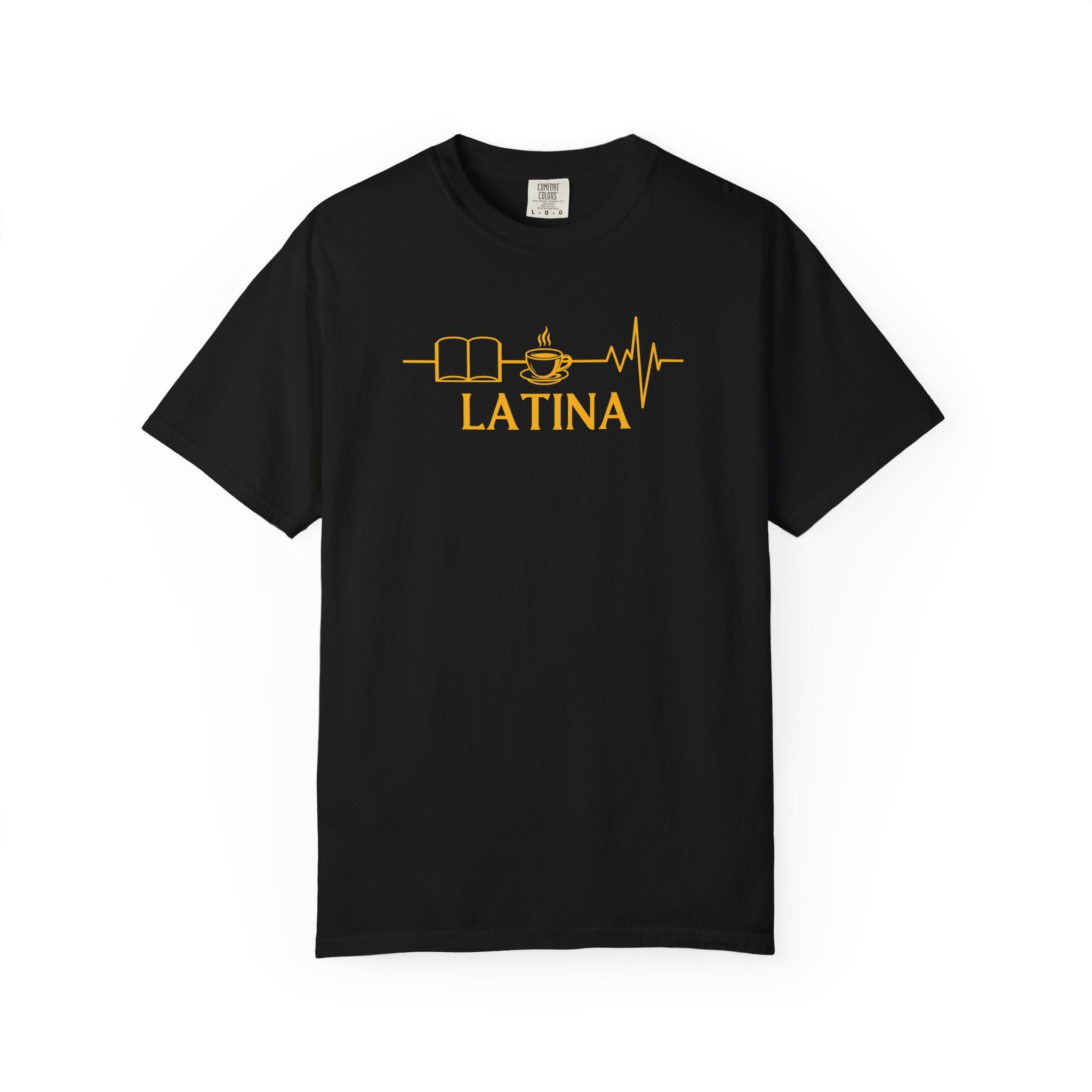 Latina with Coffee & Book Heartbeat T-Shirt