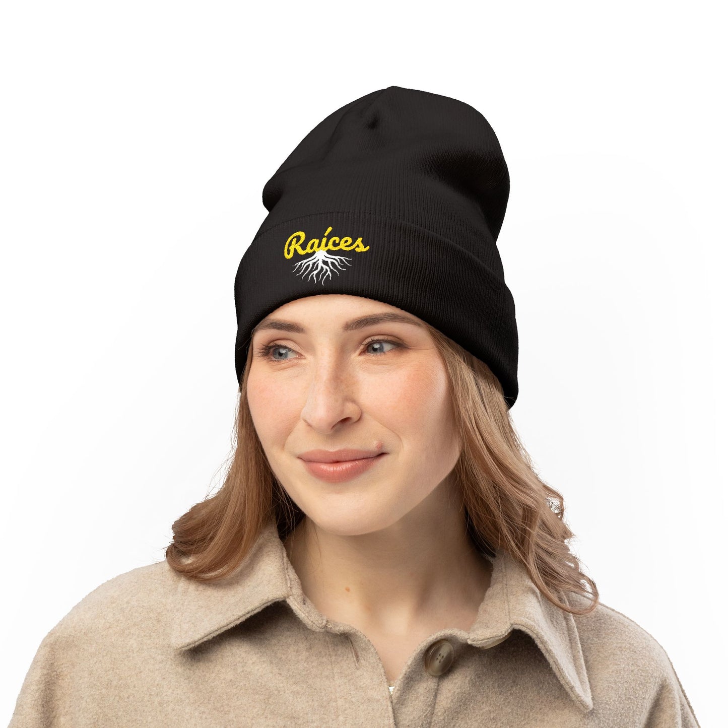 Beanie Hat Embroidered with raíces