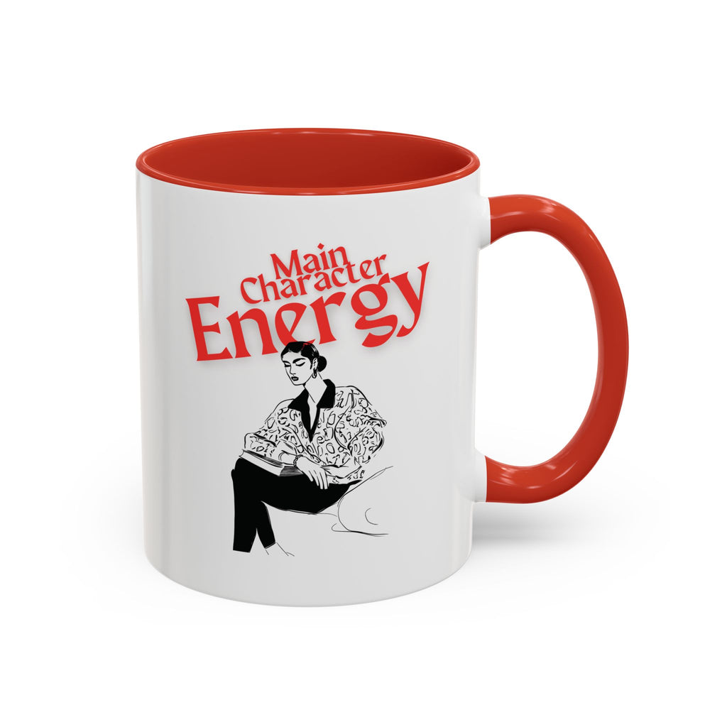 Coffee Mug - Main Character Energy with Girl Reading