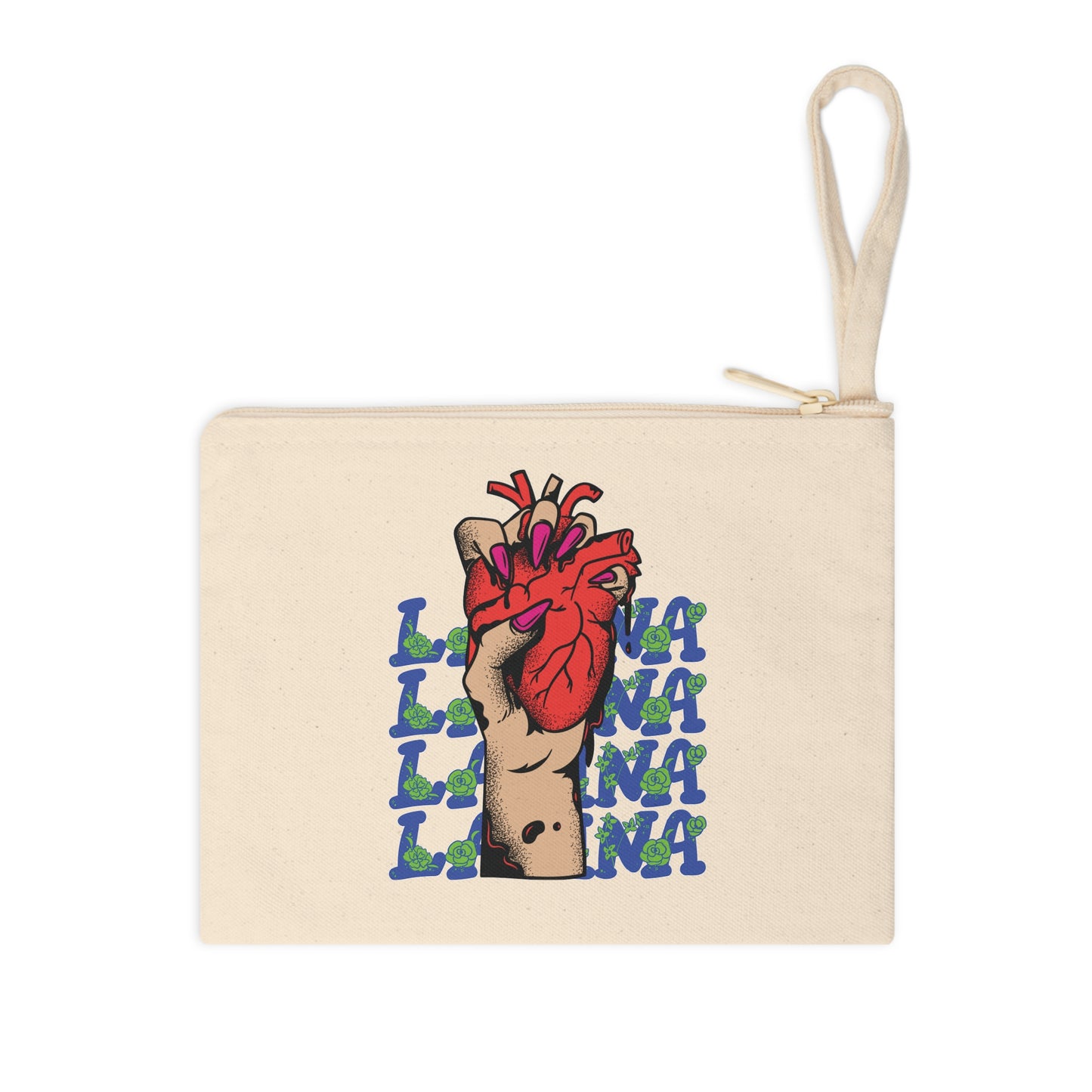 Zipper Pouch - Latina Heart Design