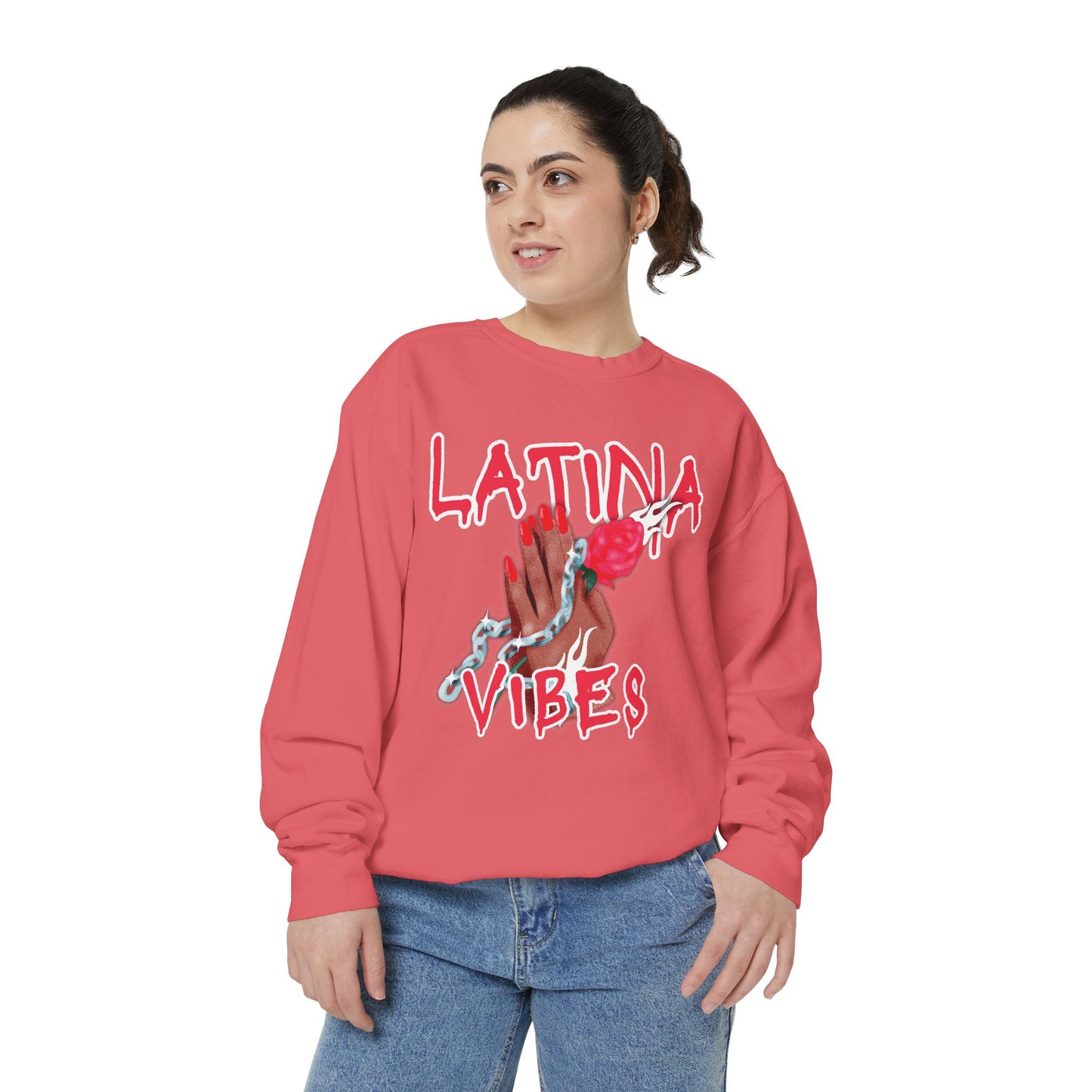 Garment-Dyed Sweatshirt - Latina Vibes
