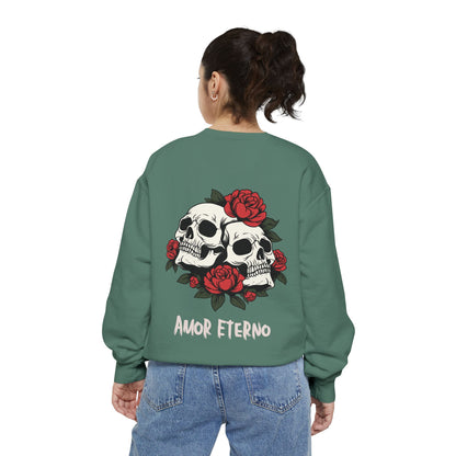 Skull and Roses Sweatshirt - Amor Eterno Design