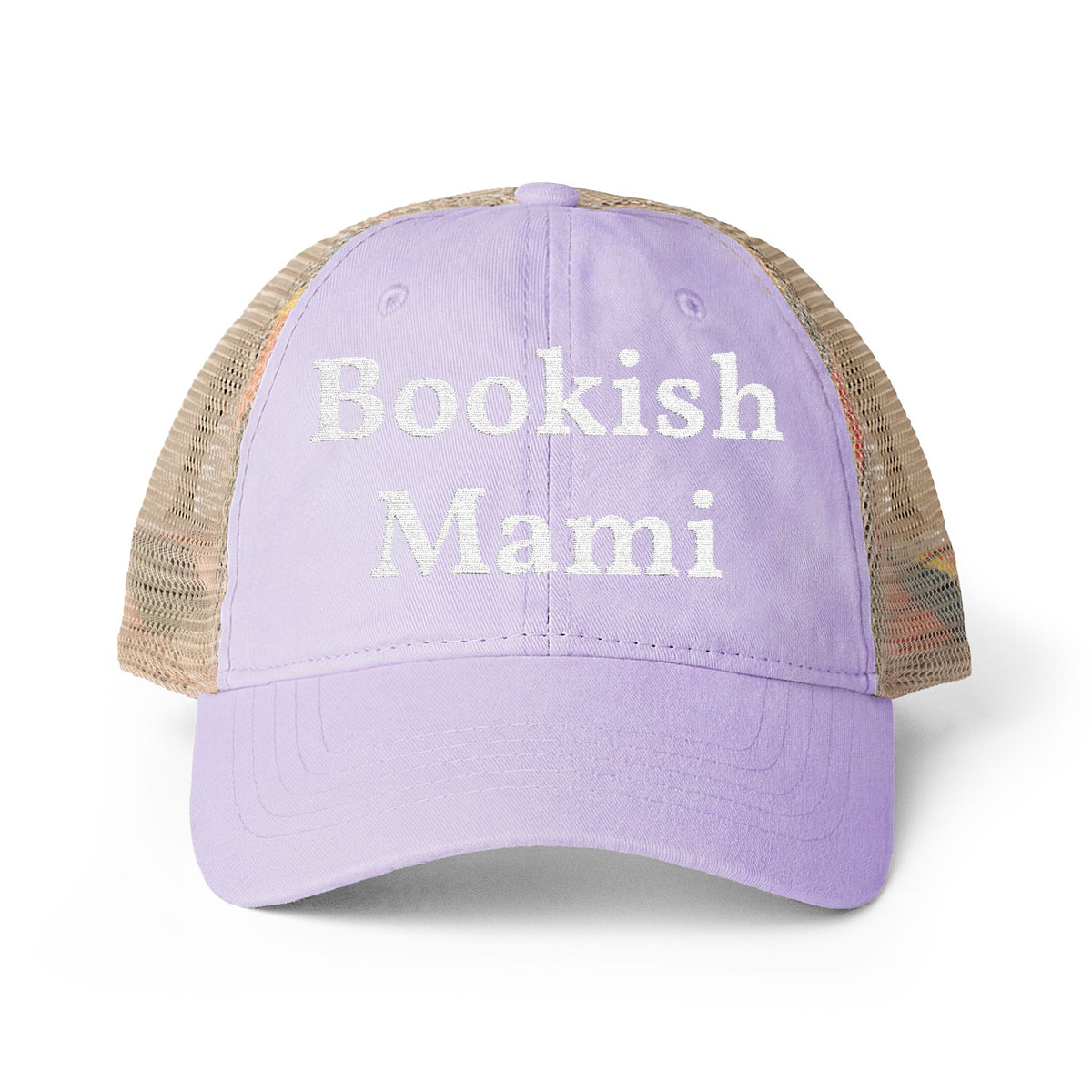 Bookish Mami- Women's Washed Mesh-Back Cap