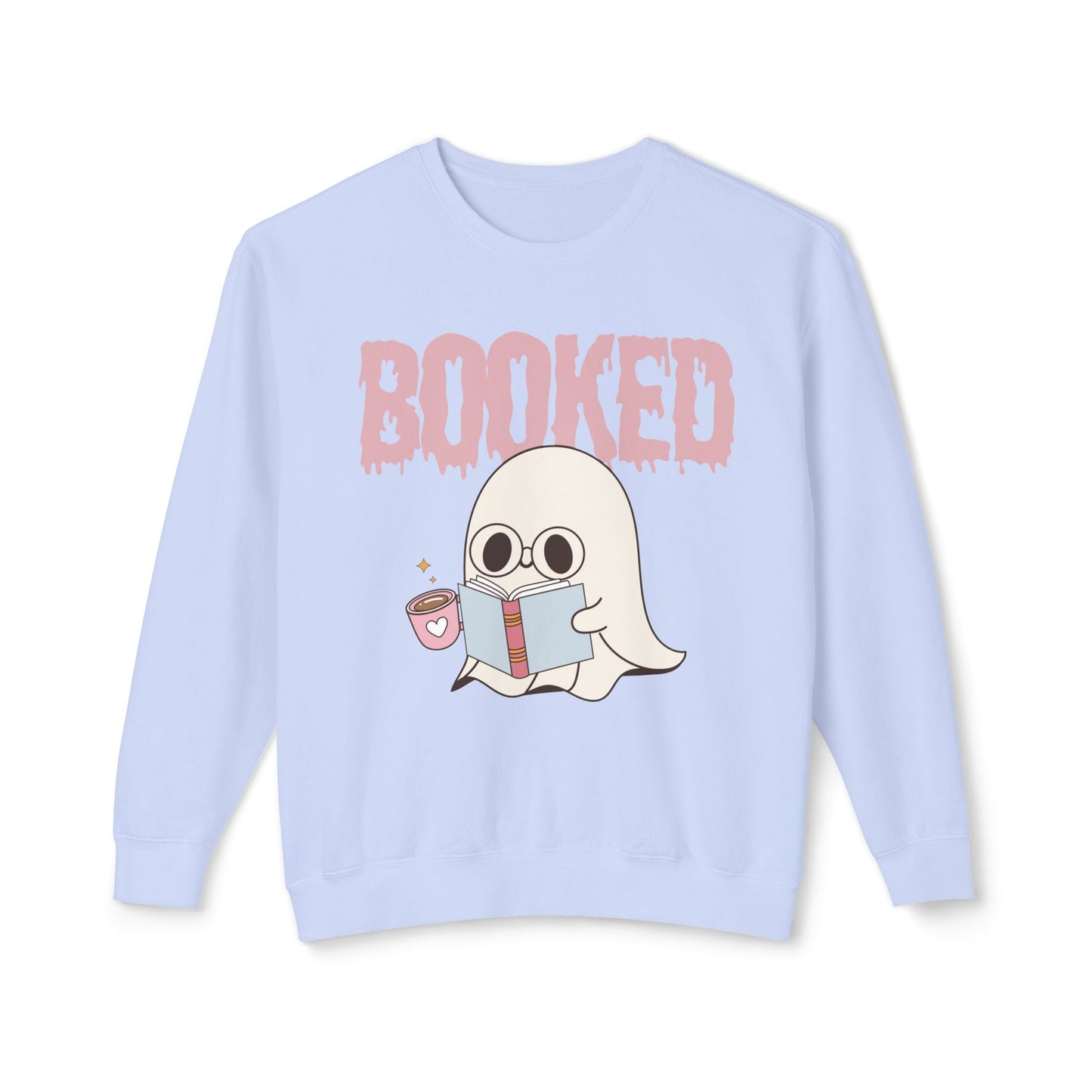 Ghost Reading Book Lightweight Sweatshirt