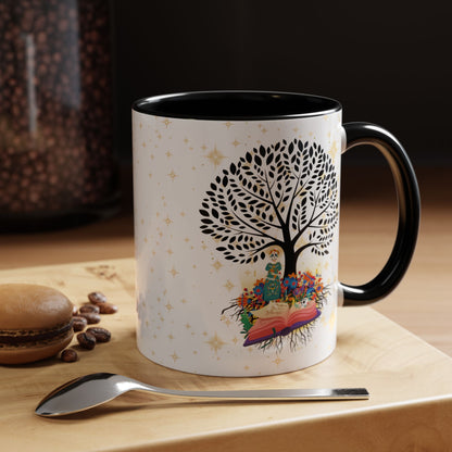 Coffee Mug - Stories are Legacies Too with Catrina, Tree, and Book Design