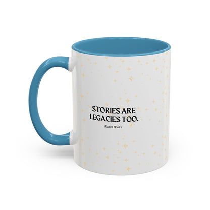 Coffee Mug - Stories are Legacies Too with Catrina, Tree, and Book Design