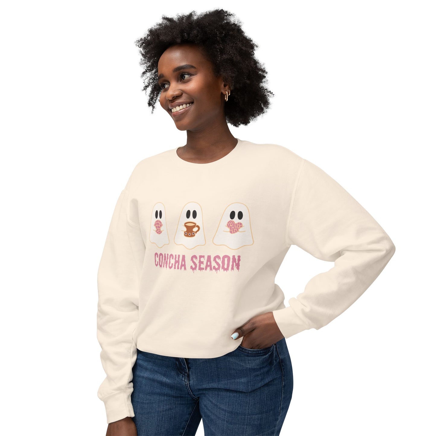 Concha Season Unisex Lightweight Crewneck Sweatshirt