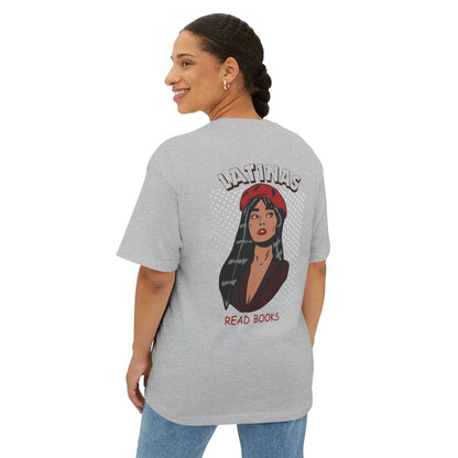 Latinas Read Books Unisex Oversized Boxy TShirt