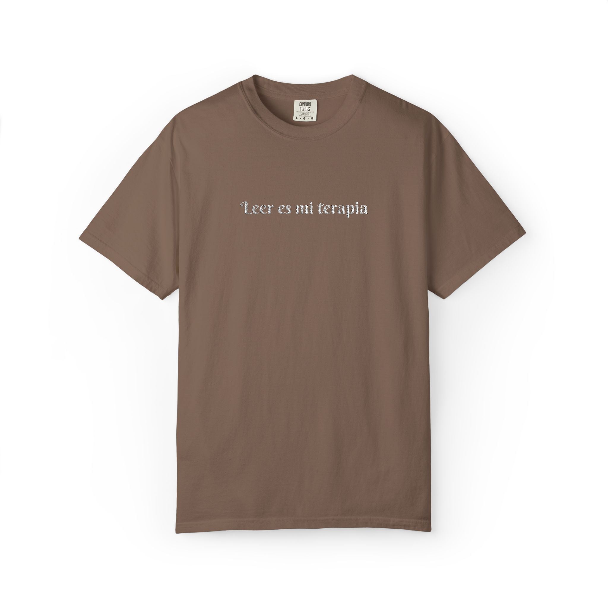 Reading is my therapy Unisex T-shirt Embroidered