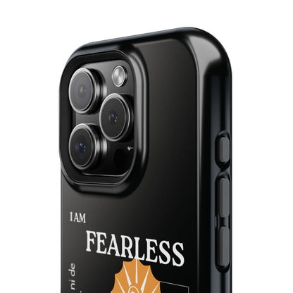 Fearless Impact-Resistant Phone Case, Protective Cover, Inspirational Gift, Unique Design, Motivational Cell Phone Case