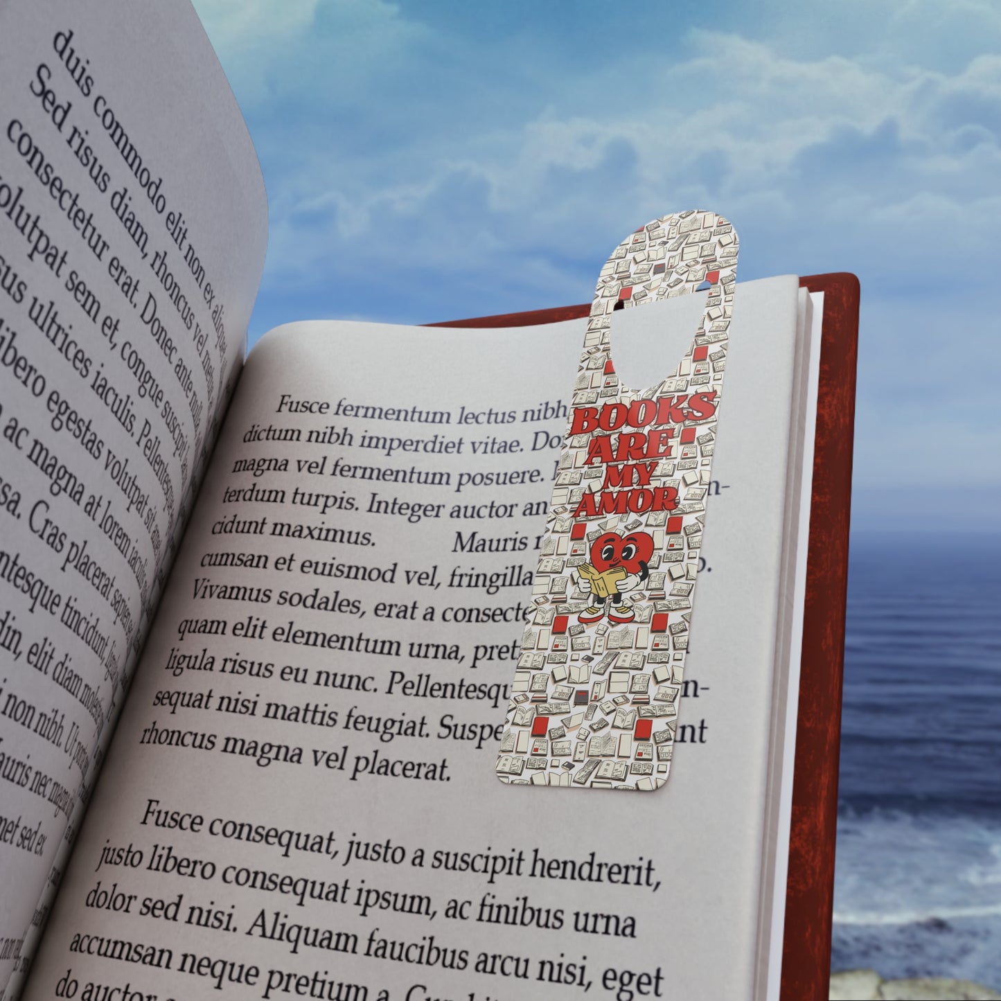 Bookmark - Books Are My Amor Reading Heart Design
