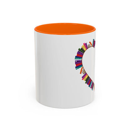 Mug Big Heart Made of Books Coffee Mug (11, 15oz)