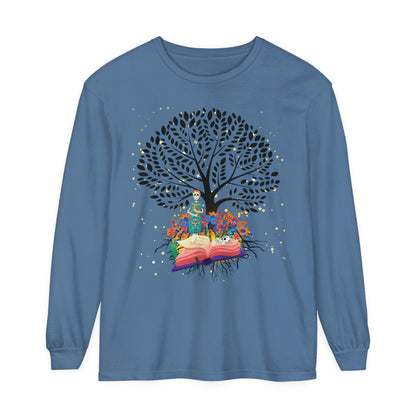 Long Sleeve T-Shirt - Magical Tree with Catrina and Roots Design