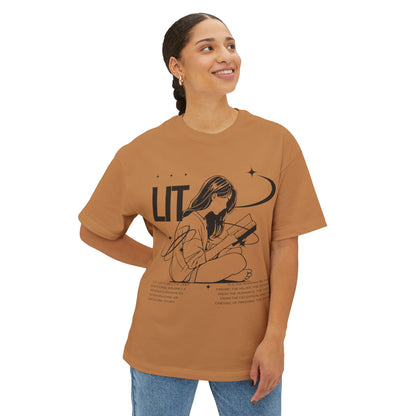 Boxy Tee - Girl Reading LIT Design