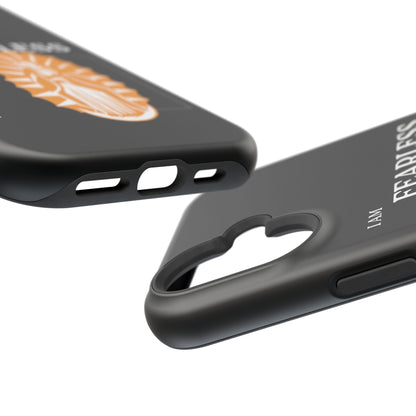 Fearless Impact-Resistant Phone Case, Protective Cover, Inspirational Gift, Unique Design, Motivational Cell Phone Case