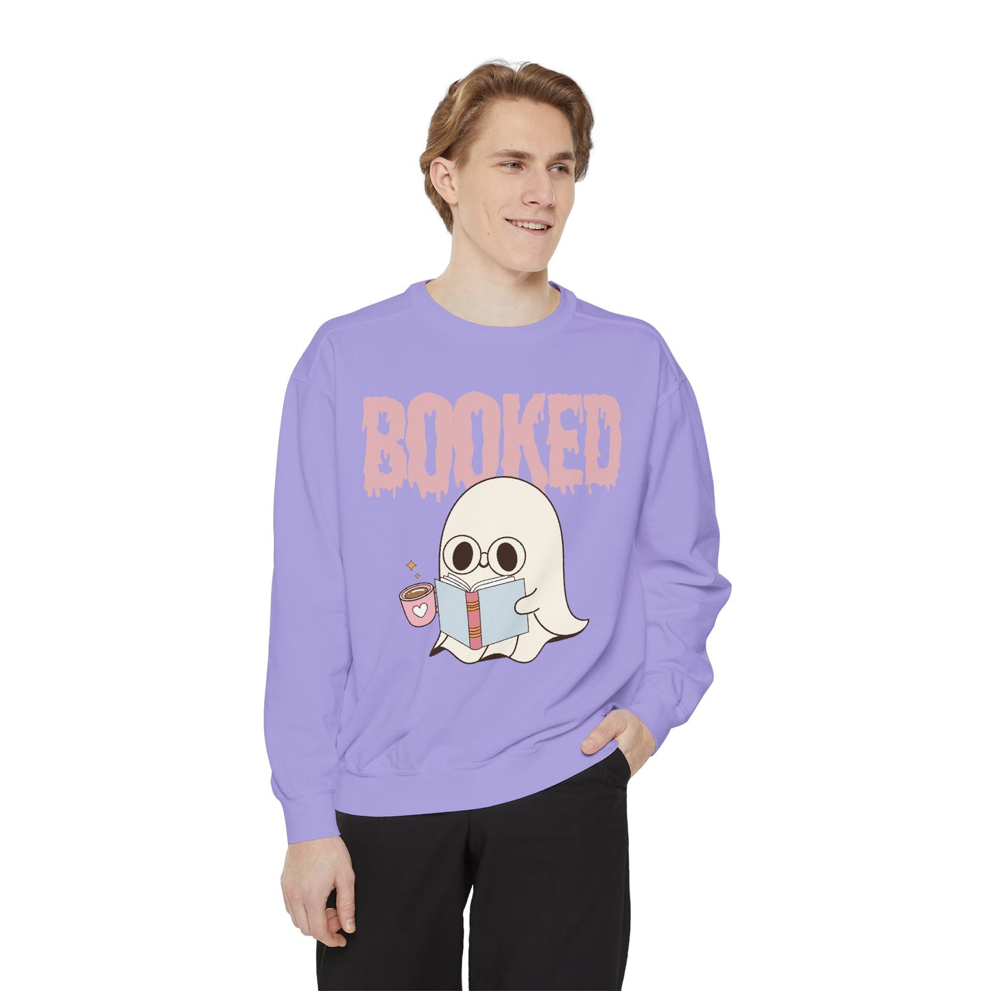 Booked Ghost with Coffee Sweatshirt