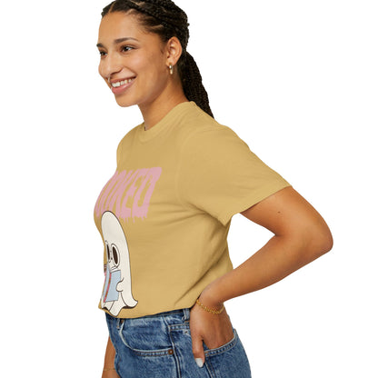 Booked Ghost with Coffee Unisex T-shirt