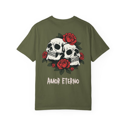 Skull and Roses Tshirt - Amor Eterno Design
