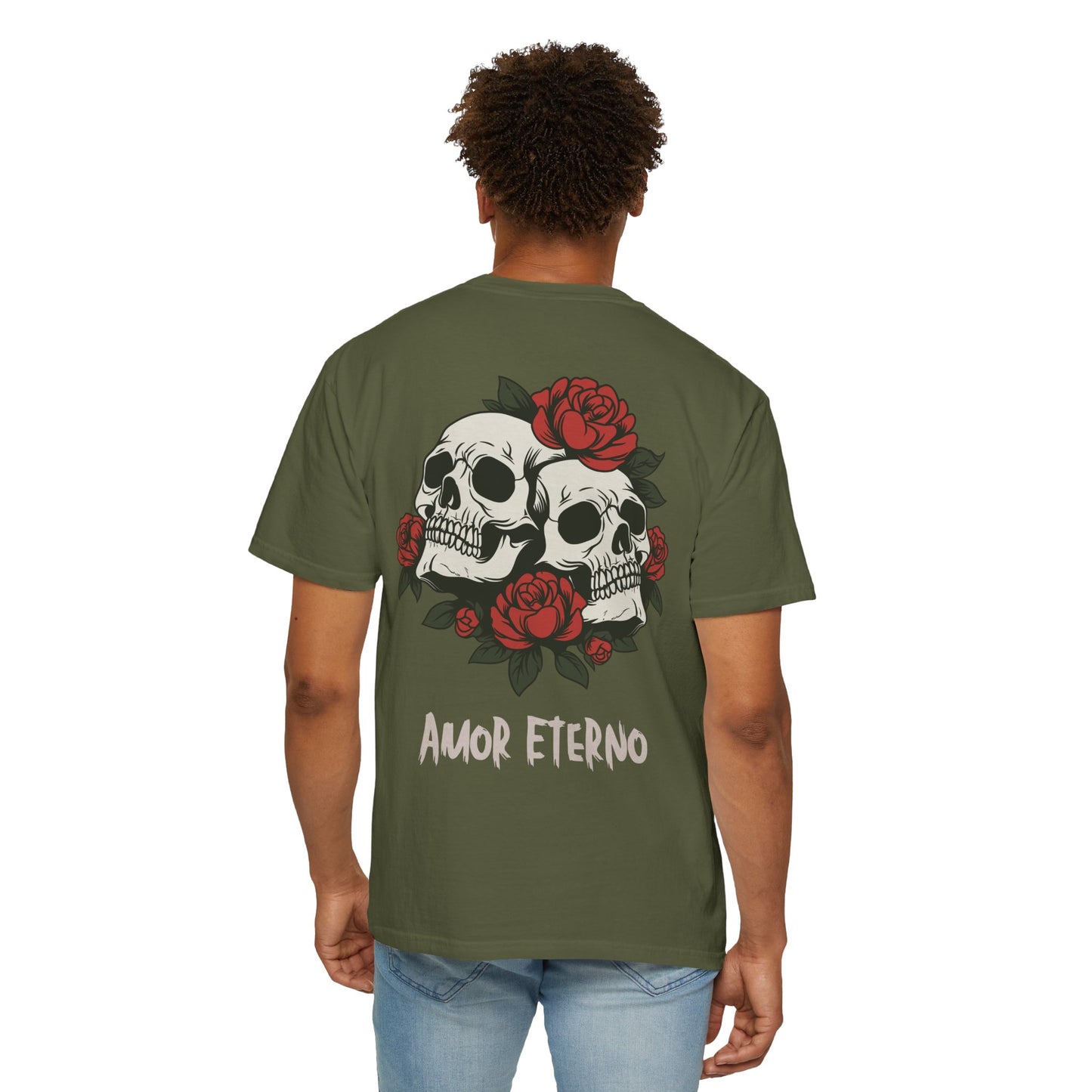 Skull and Roses Tshirt - Amor Eterno Design