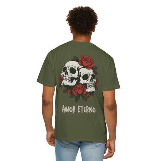 Skull and Roses Tshirt - Amor Eterno Design