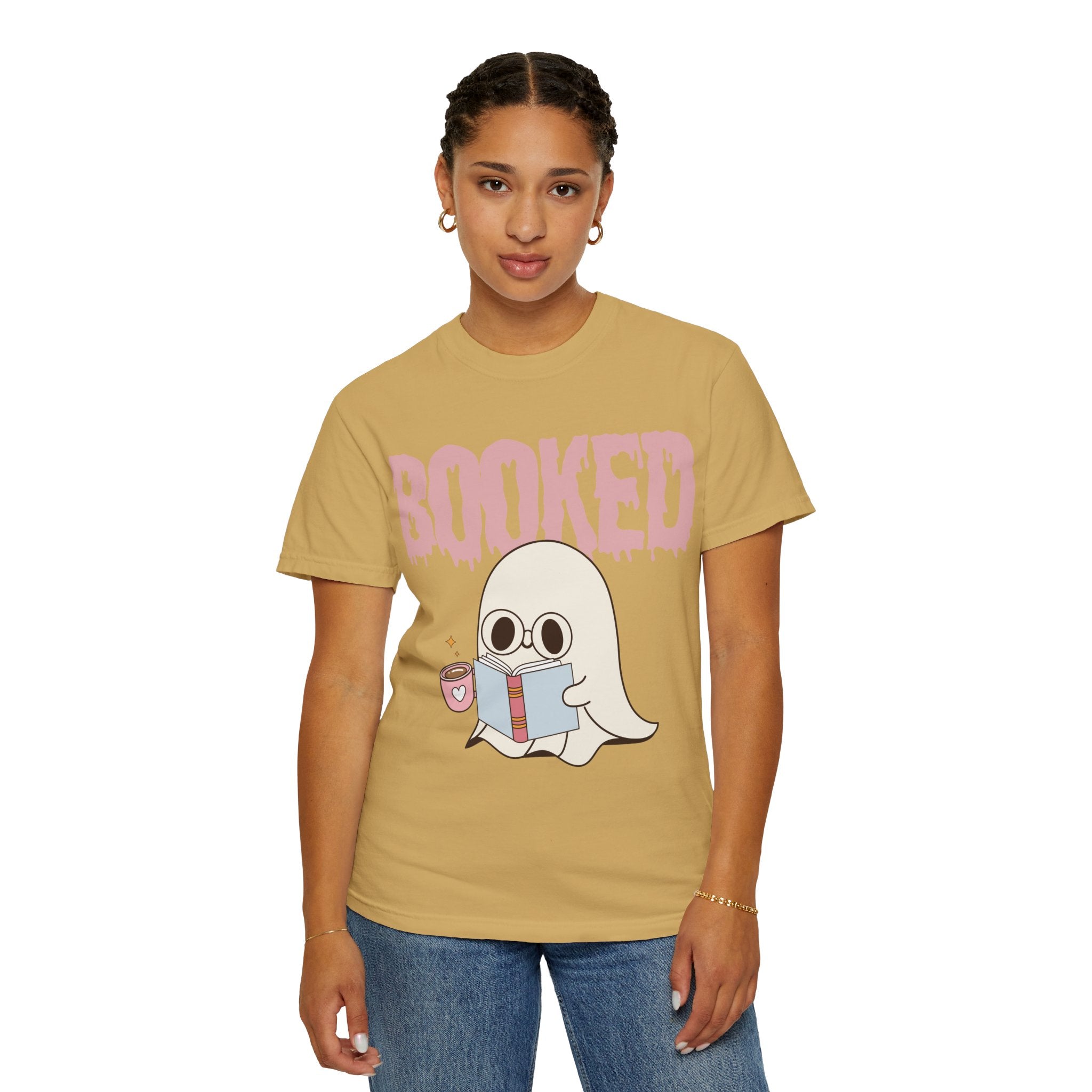 Booked Ghost with Coffee Unisex T-shirt