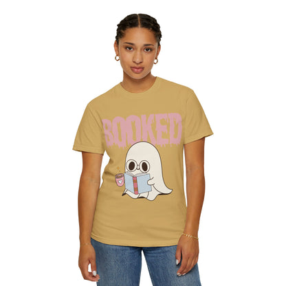 Booked Ghost with Coffee Unisex T-shirt
