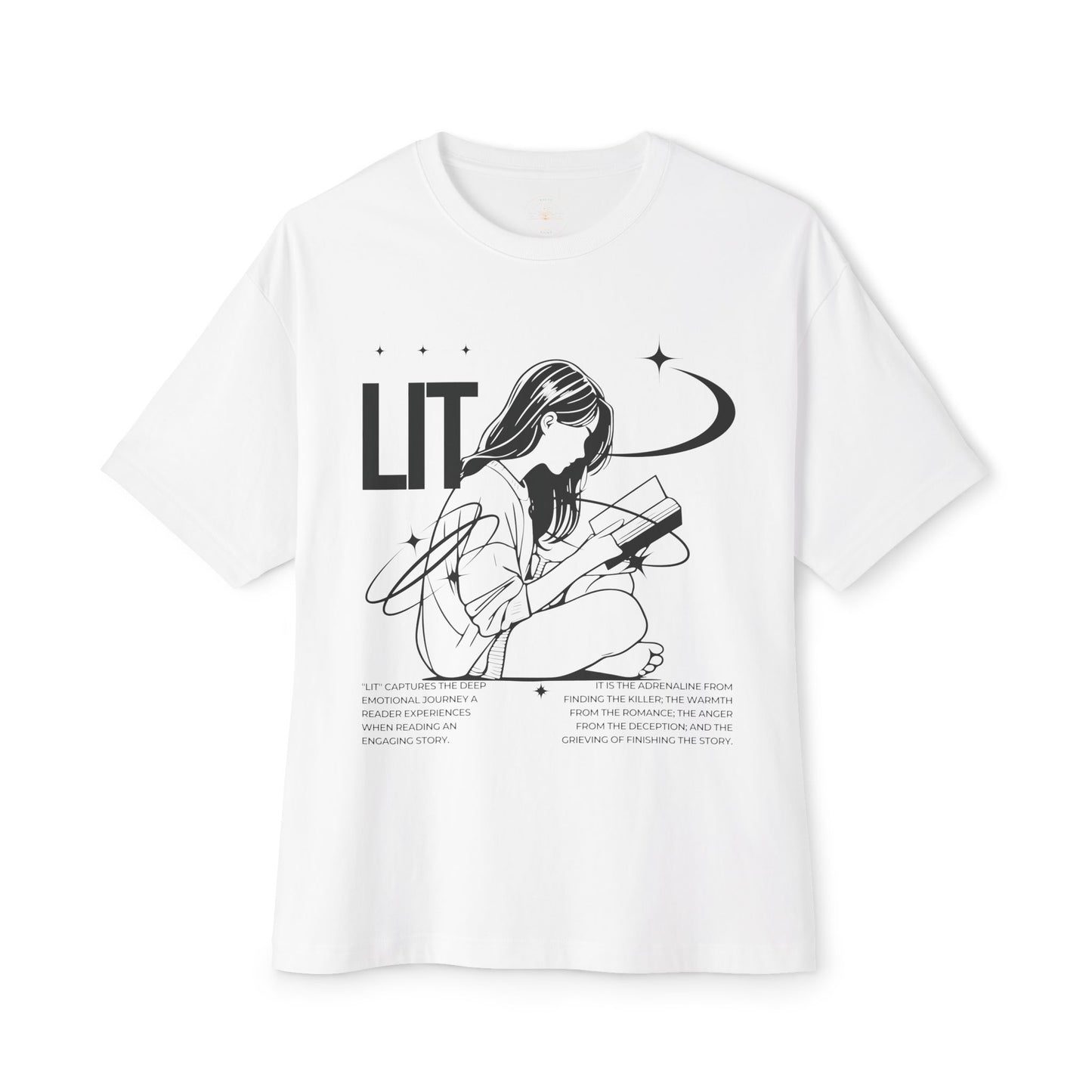 Boxy Tee - Girl Reading LIT Design
