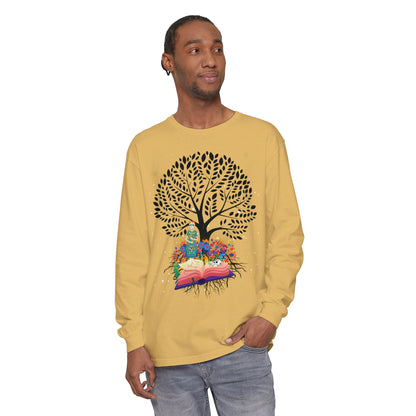 Long Sleeve T-Shirt - Magical Tree with Catrina and Roots Design