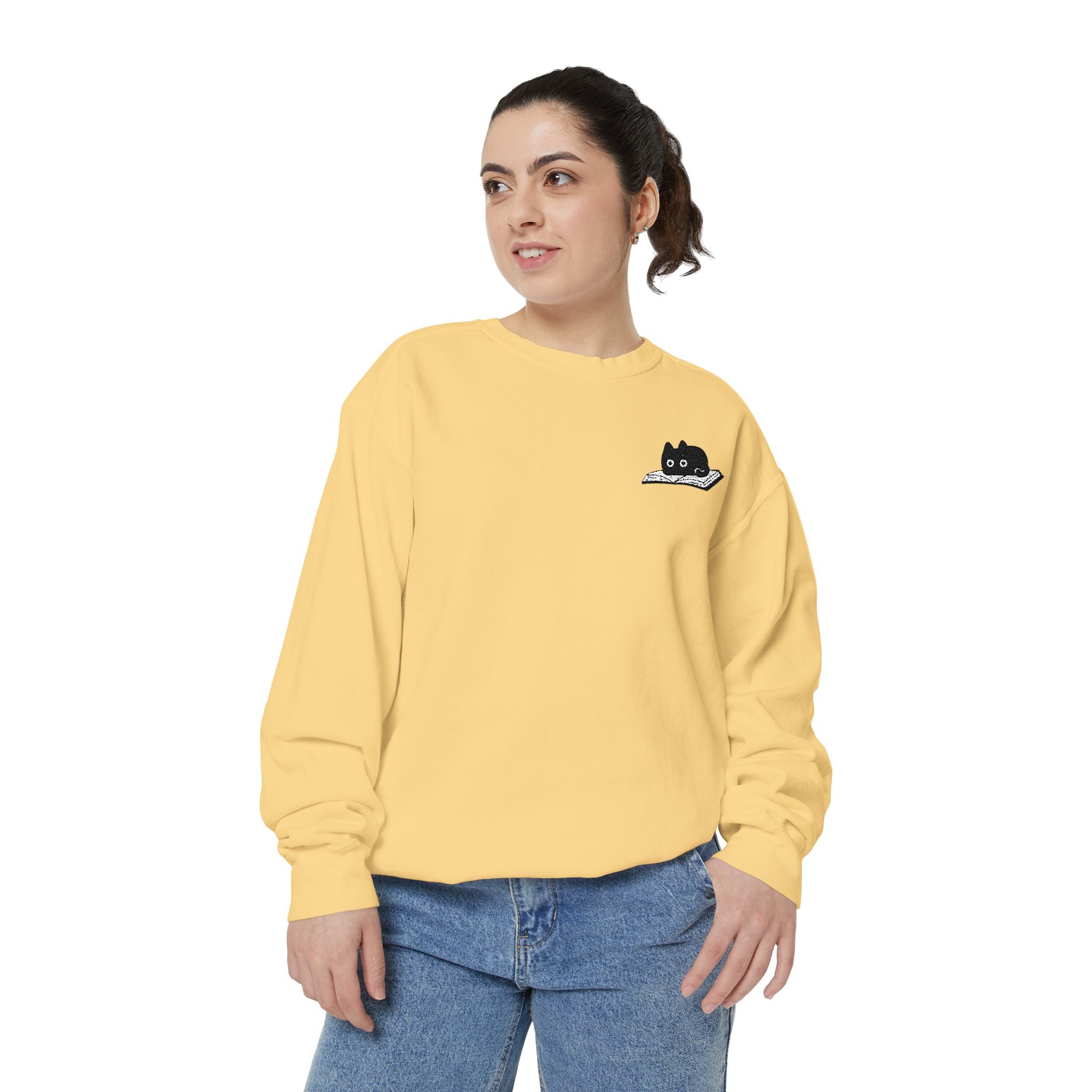Cat on Book Sweatshirt