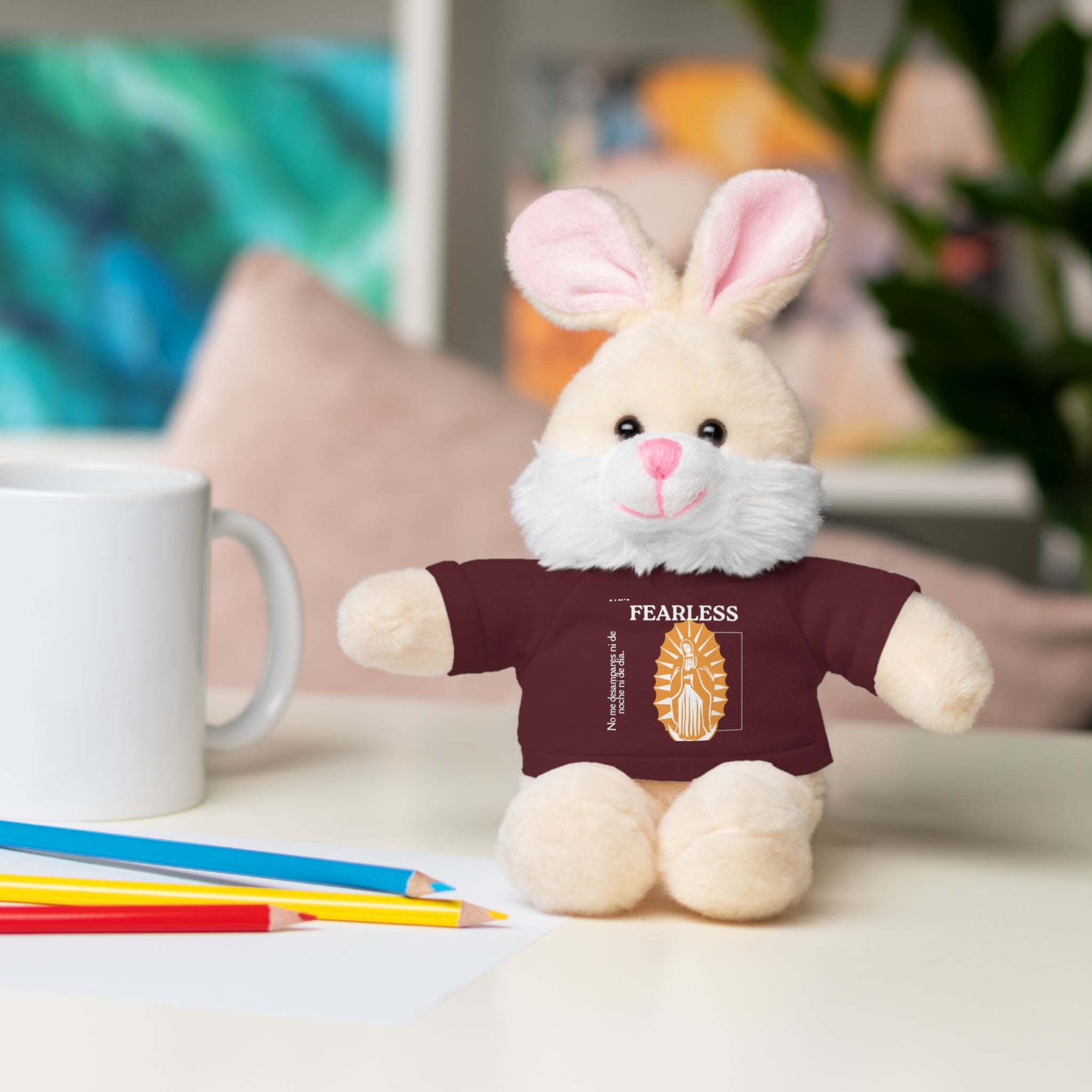 Adorable Stuffed Animal Tee Bear - Cute Gift for Kids, Baby Showers, Birthdays, Nursery Decor, Collectible Plush Toy