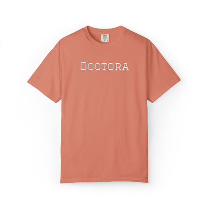 Embroidered Doctora T-Shirt — Feminine Doctor Shirt for Professionals