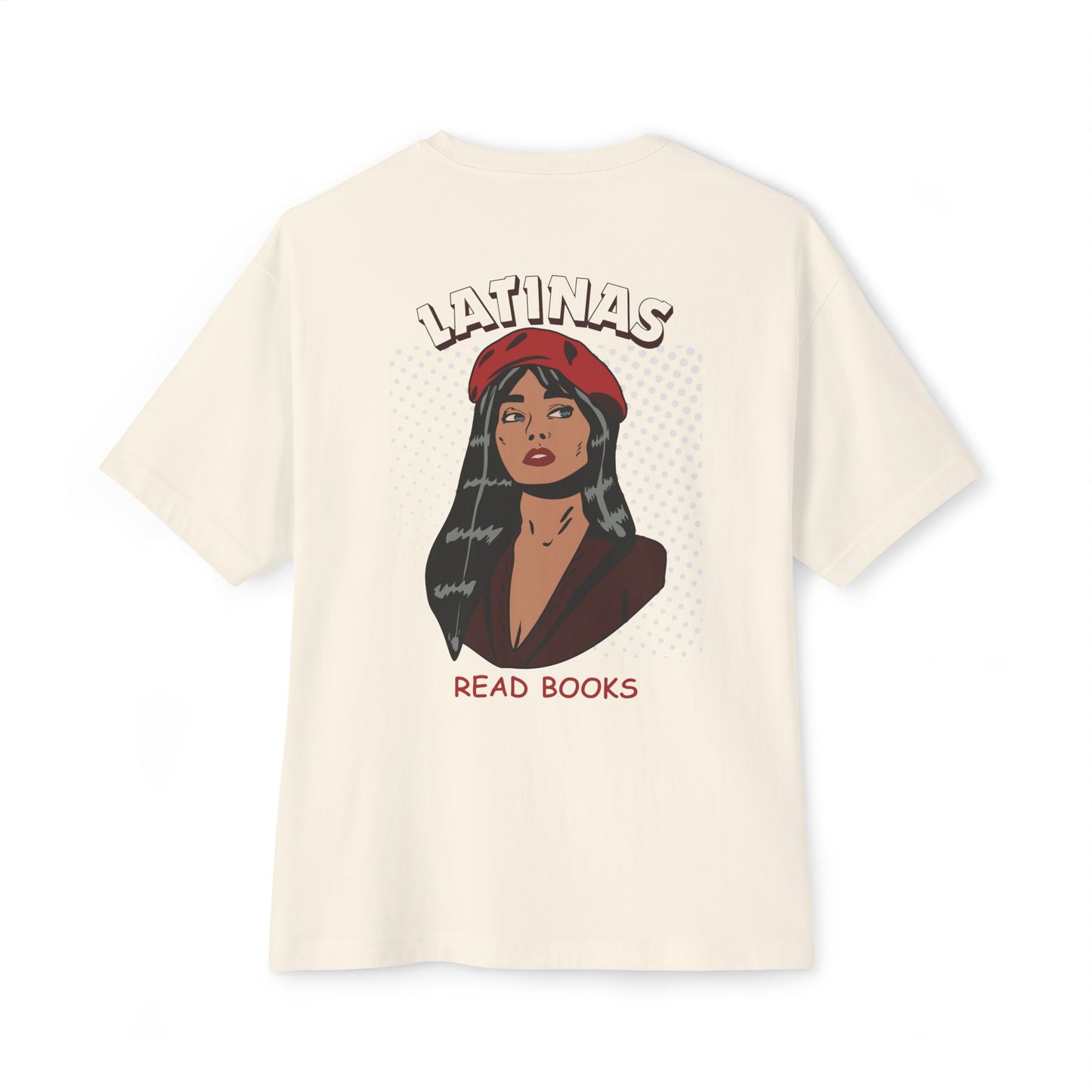 Latinas Read Books Unisex Oversized Boxy TShirt