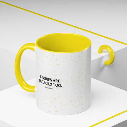 Coffee Mug - Stories are Legacies Too with Catrina, Tree, and Book Design