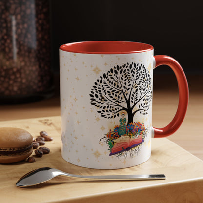 Coffee Mug - Stories are Legacies Too with Catrina, Tree, and Book Design