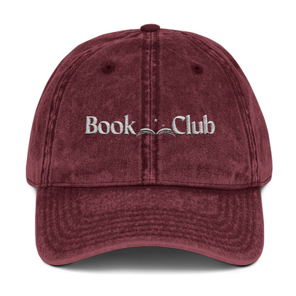 Vintage Book Club Cap - Casual Embroidery Hat for Readers