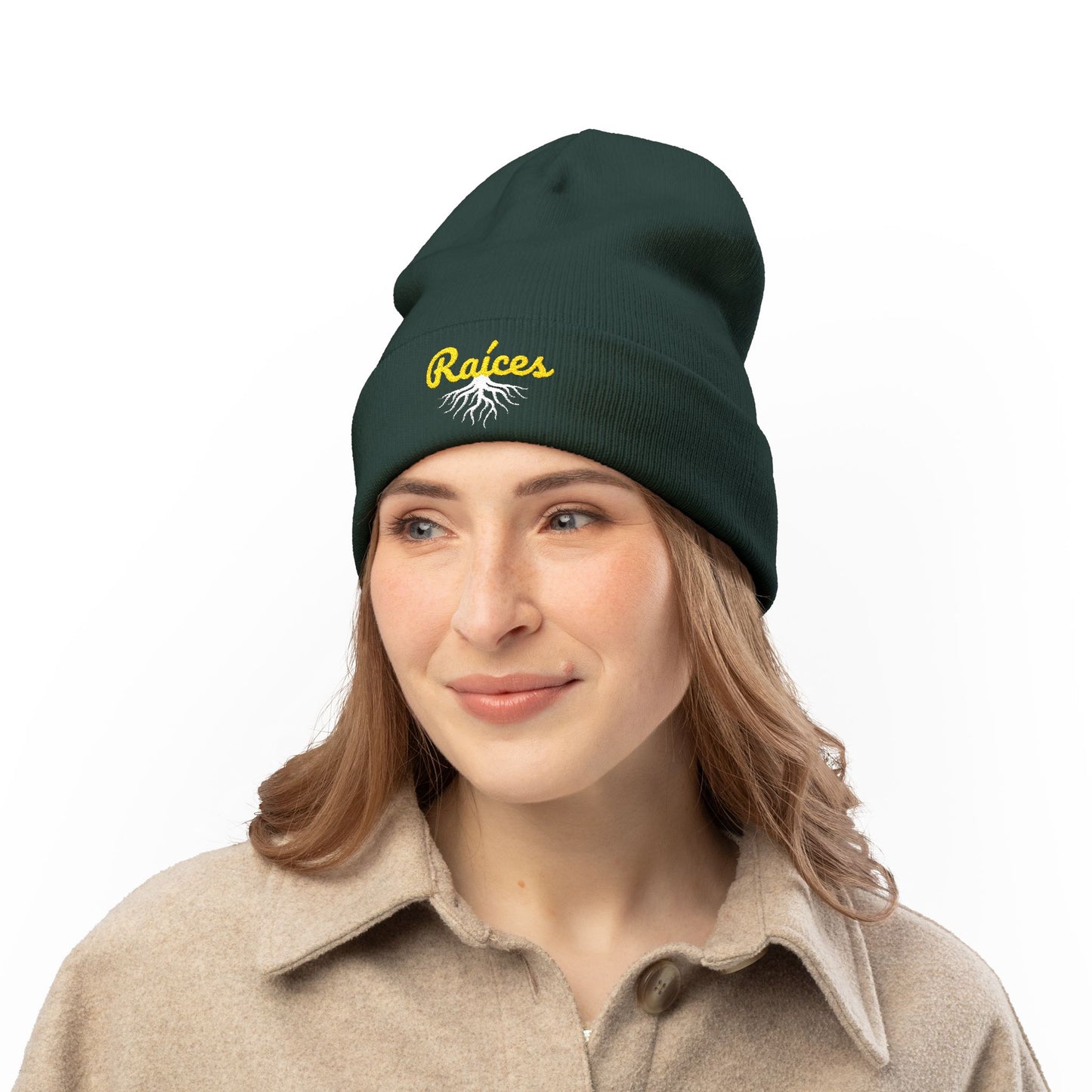 Beanie Hat Embroidered with raíces