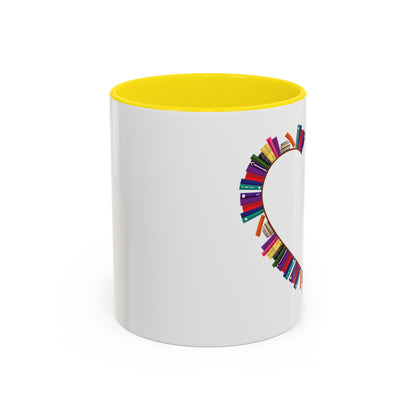 Mug Big Heart Made of Books Coffee Mug (11, 15oz)