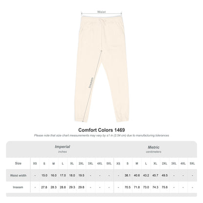 Fleece Sweatpants - Concha Season with Ghosts Eating Conchas Design