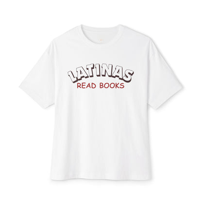 Latinas Read Books Unisex Oversized Boxy TShirt