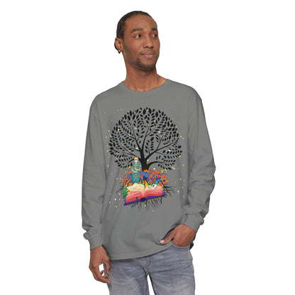 Long Sleeve T-Shirt - Magical Tree with Catrina and Roots Design