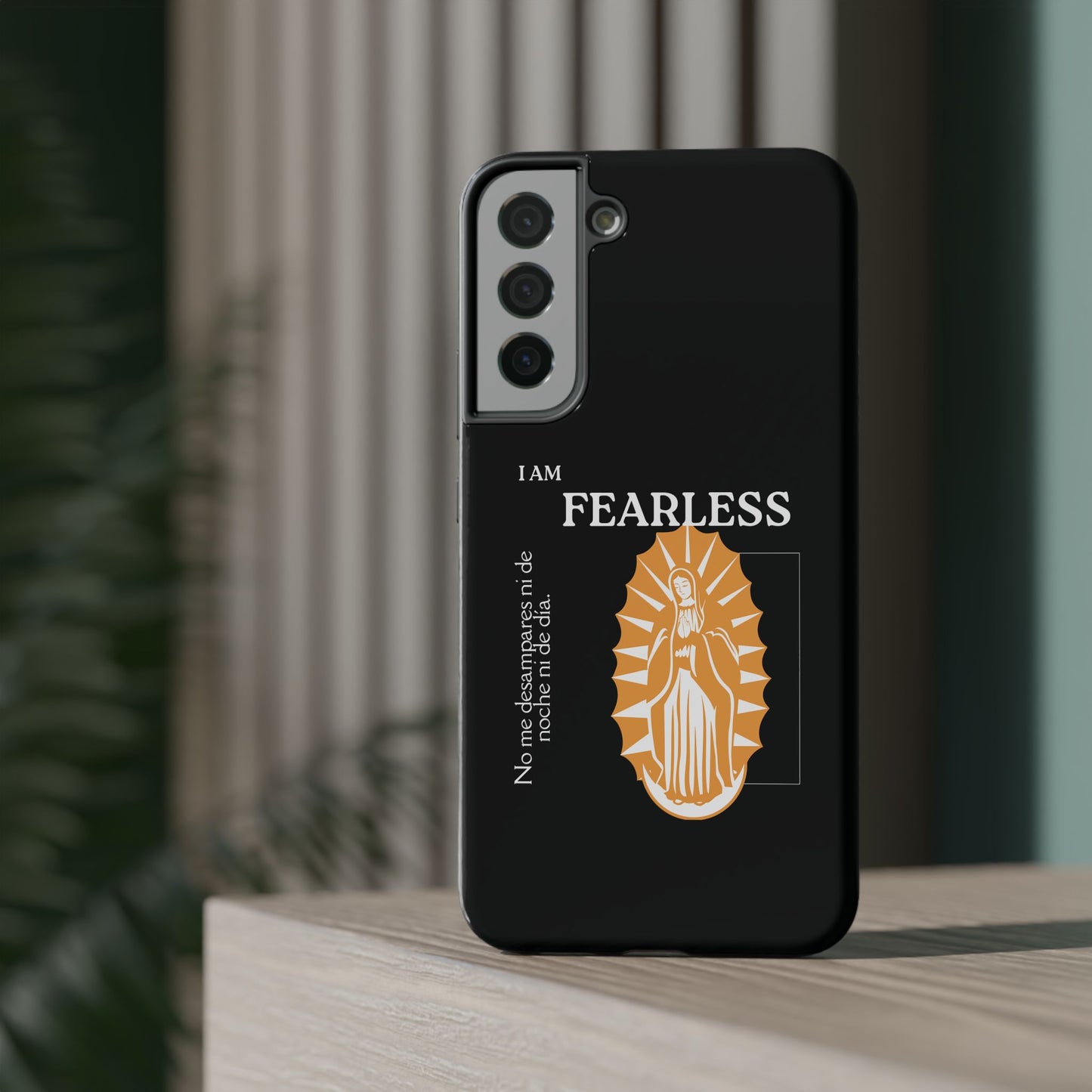 Fearless Impact-Resistant Phone Case, Protective Cover, Inspirational Gift, Unique Design, Motivational Cell Phone Case